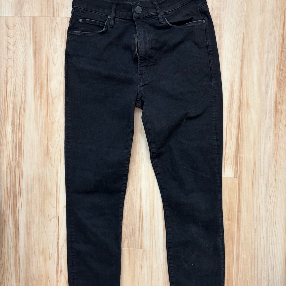 MOTHER women’s Jet Black Skinny Jeans
